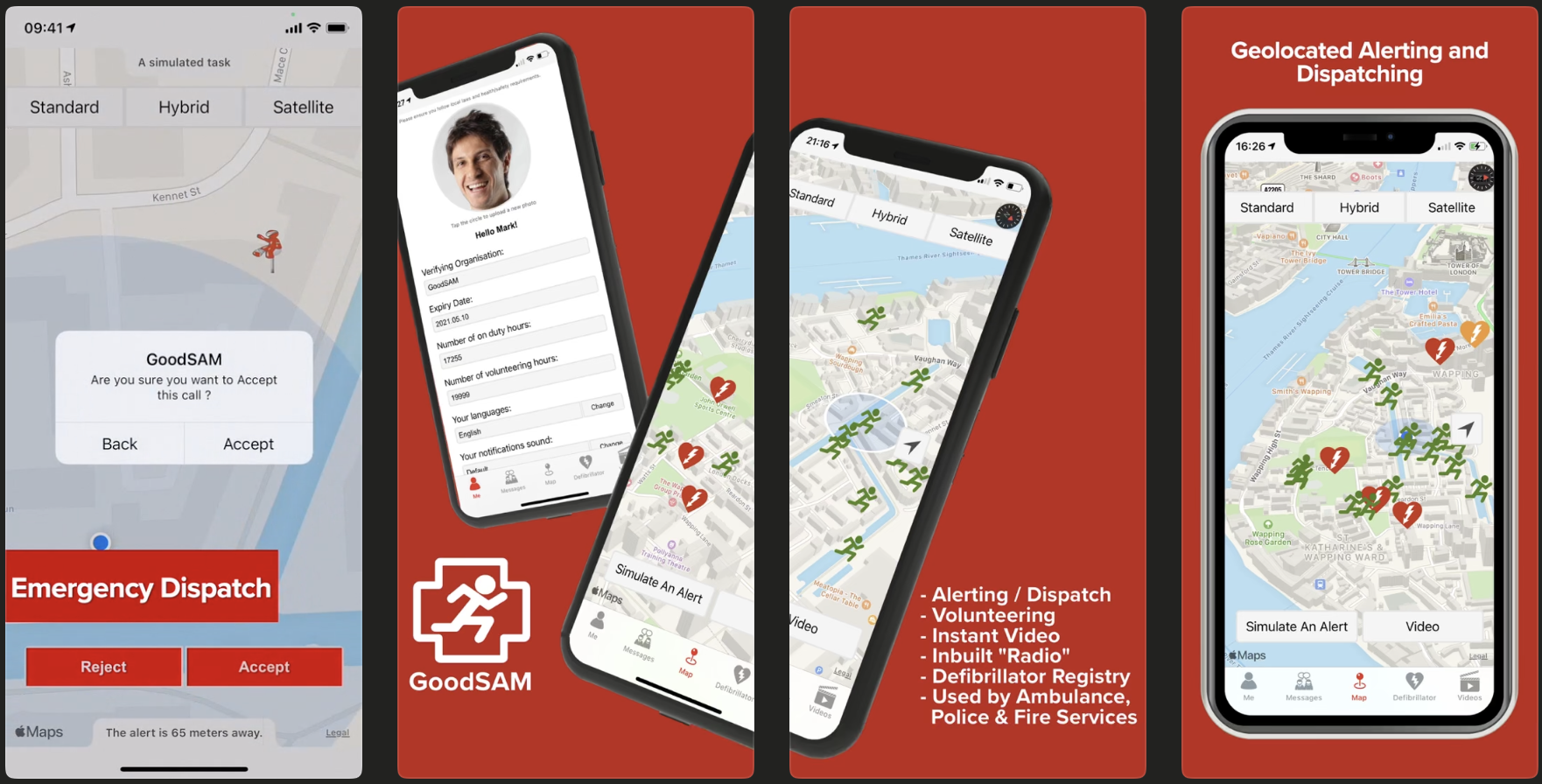 GoodSAM Responder - Emergency response iOS app connecting qualified medical responders with people in emergencies